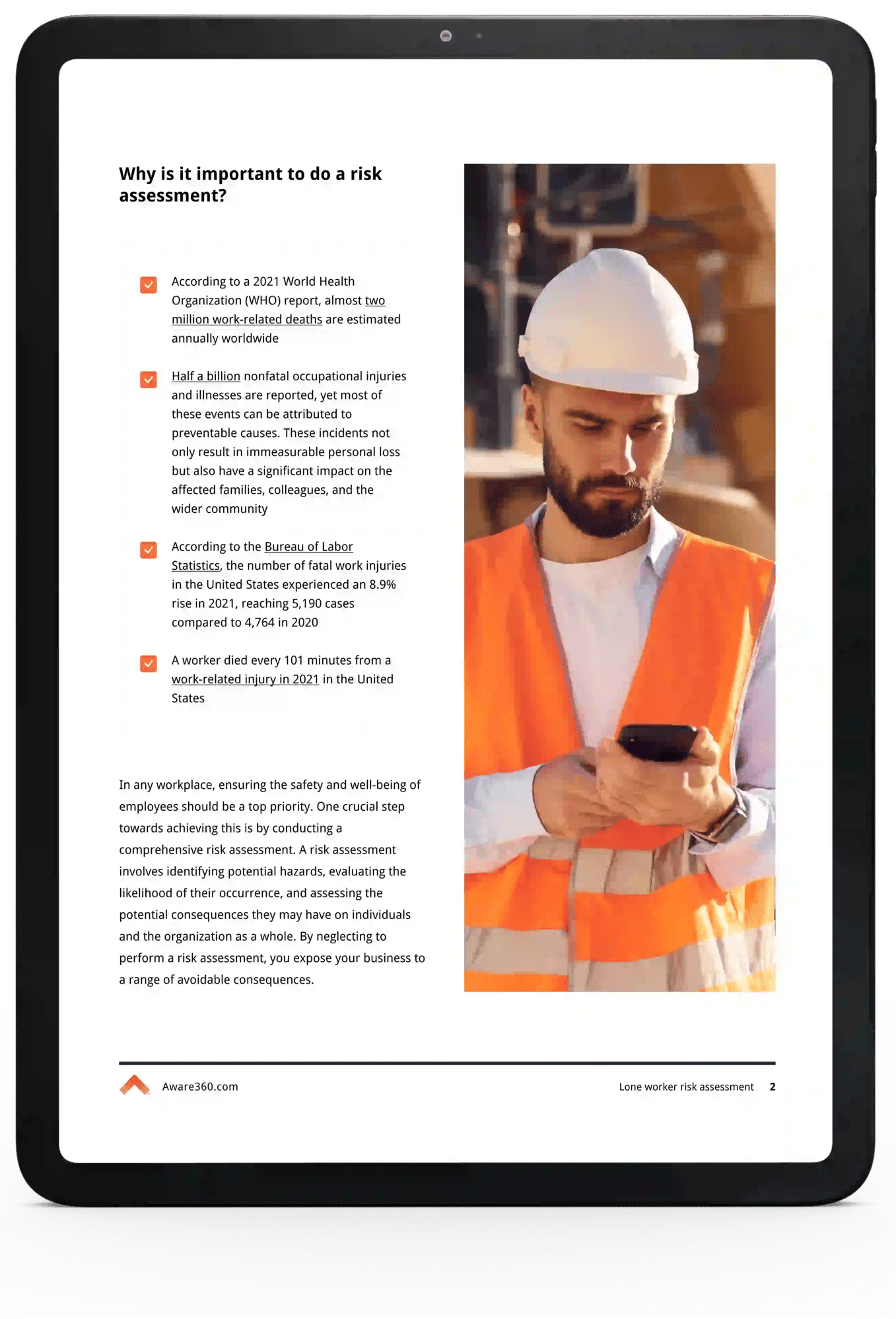 Lone worker risk assessment